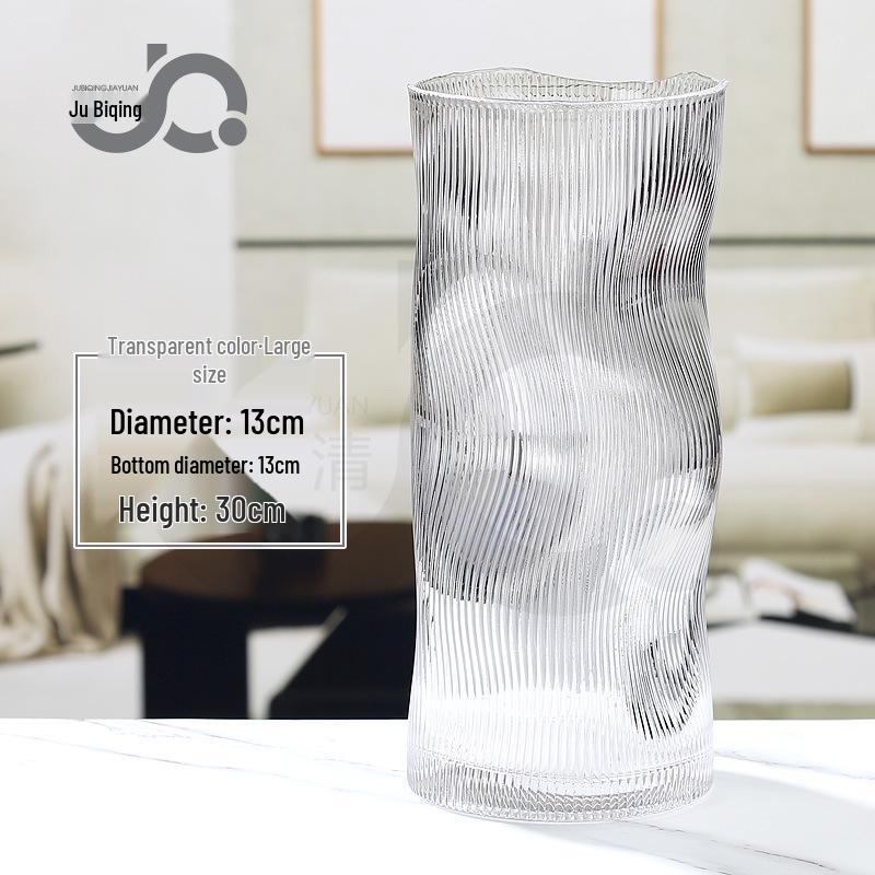 Nordic Clear Glass Vase for Lucky Bamboo - Stylish Living Room Decor & Floral Arrangements