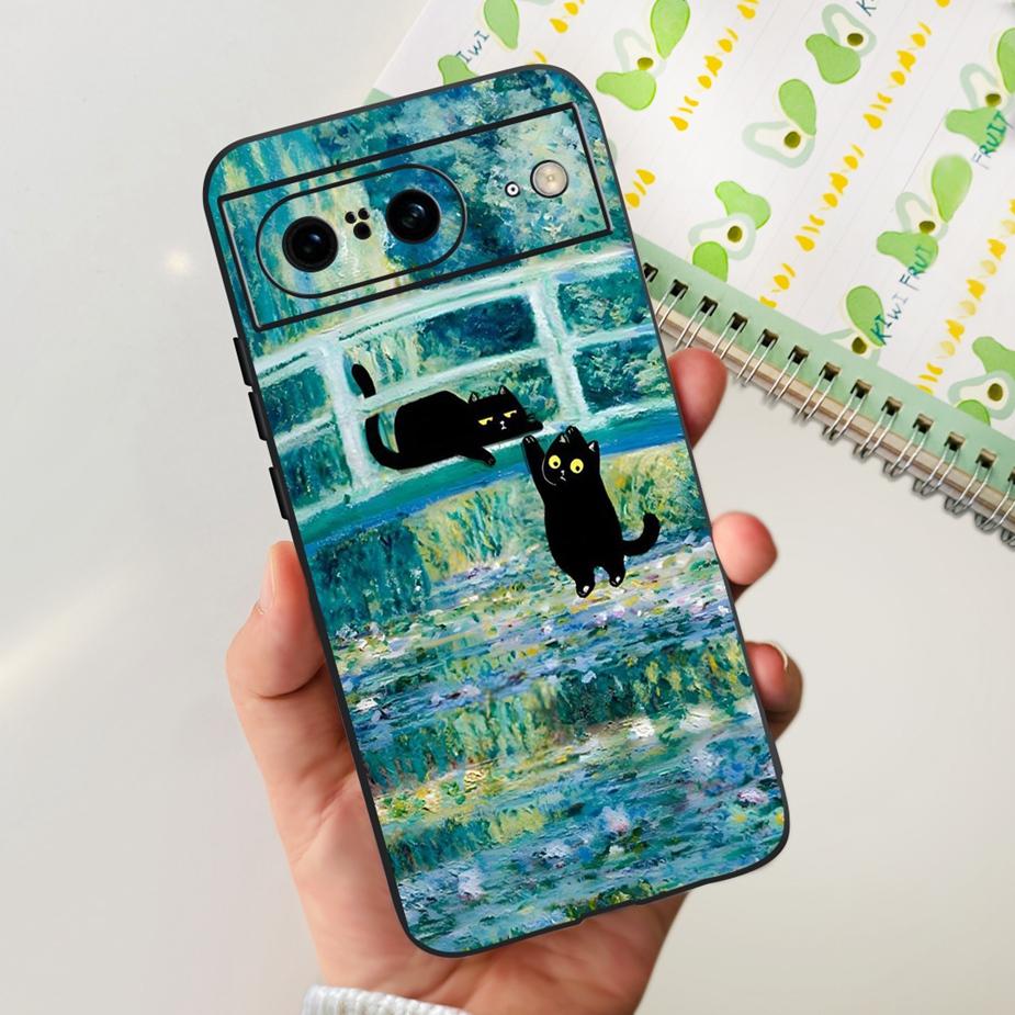 For Google Pixel 8A Case Pixel8 Pro New Fashion Painted Cover Soft Silicone Phone Case For Google Pixel 8 Pro Pixel8A Funda Capa