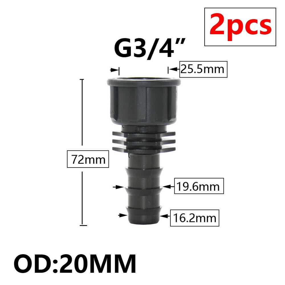 8/16/20/25/32mm Garden PE Tube Connector 1/2 3/4 1" Thread Hose Elbow Barb Coupler Fitting Farm Irrigation PE Pipe Joint
