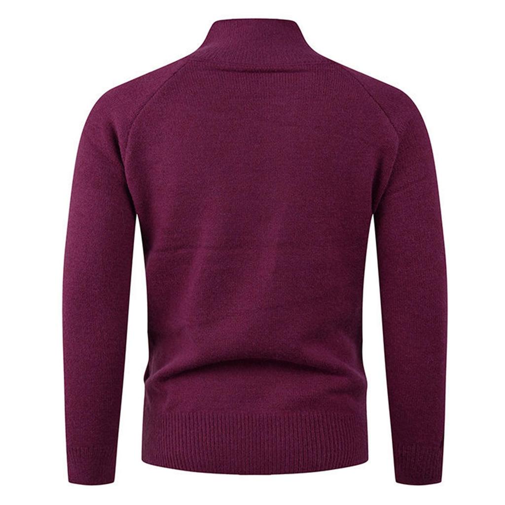 Men's  Standing   Collar  Self-Cultivation  Leisure  Cardigan  Knitting  Sweater  Coat