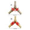 Y Type Copper Valves Hose Connector Fitting For Automotive Engine Systems Fluid Diversion Vehicle Cooling Pipe Networks