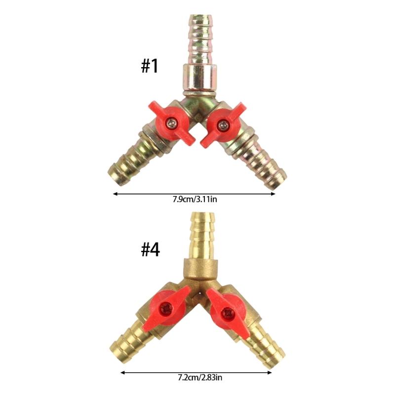 Y Type Copper Valves Hose Connector Fitting For Automotive Engine Systems Fluid Diversion Vehicle Cooling Pipe Networks