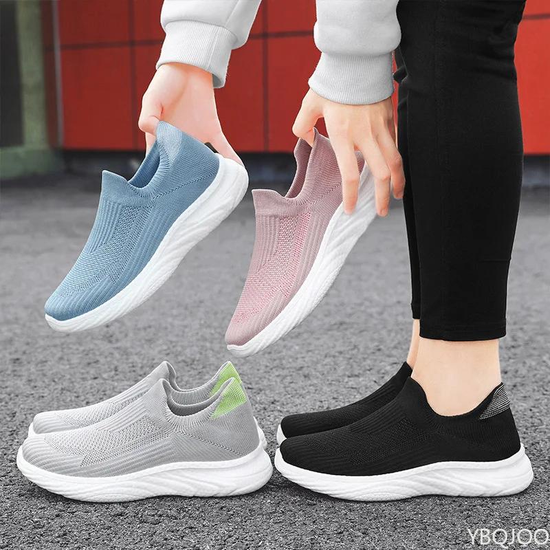 Fashion Ladies New casual Shoes Soft soled comfortable lazy shoes Breathable light Women's shoes Outdoor non slip walking shoe Mujer