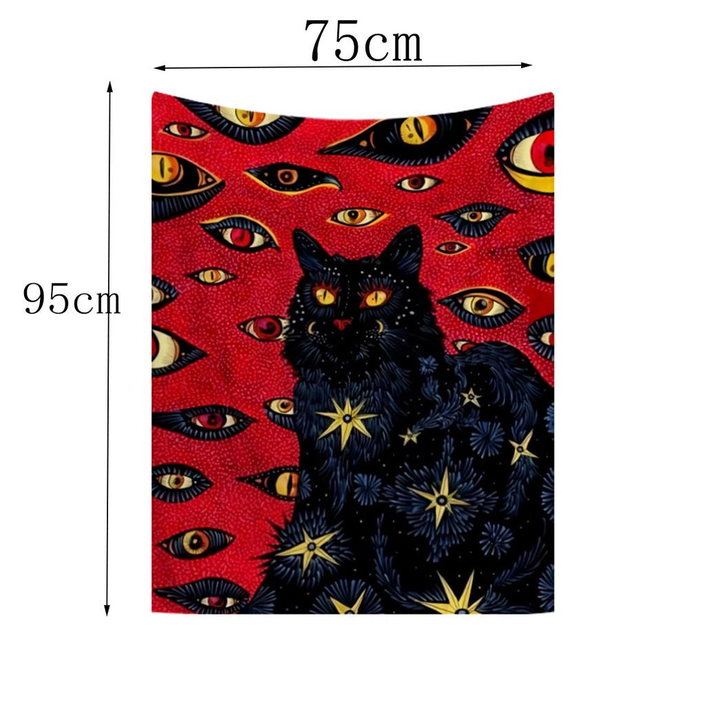 Cat Coven Tapestry Printed Witchcraft Hippie Wall Hanging Bohemian Wall Tapestry Mandala Wall Art Aesthetic Room Decor Decor