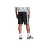 Adidas Essential 3-Stripes Single Jersey Shorts Comfortable Breathable Mid-Rise Drawstring Solid Color Casual Shorts Men Shorts Black JE6405
