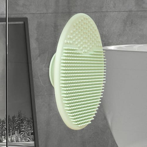Baby Head Scrubber - Baby Shampoo Brush | Soft Silicone Scalp Comb for Cradle Cap Cleaning, Massage Tool with Suction Cup