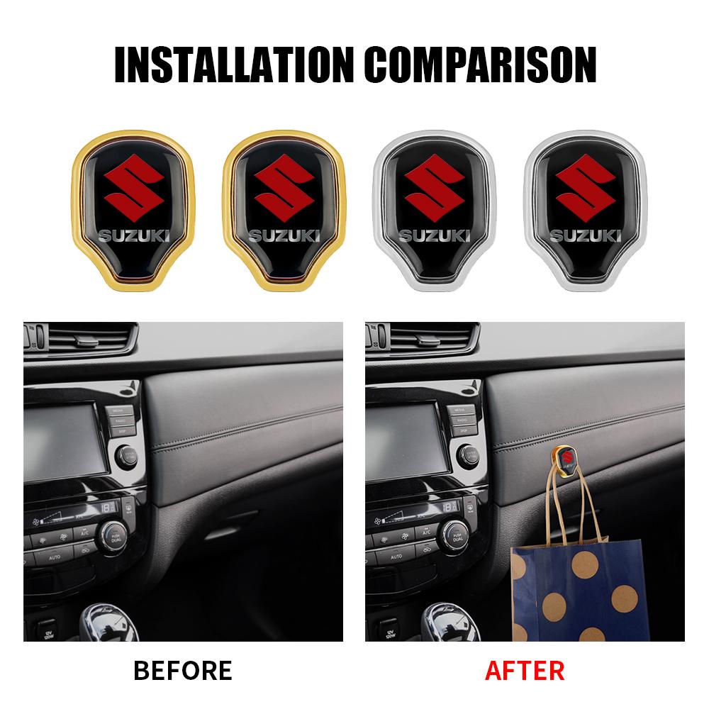 Metal Auto Badge Mini Hook USB Cable Key Storage Hooks Car Accessories For Suzuki Samurai Ltz 400 Vitara Gsr 600 Alto SX4 Escudo