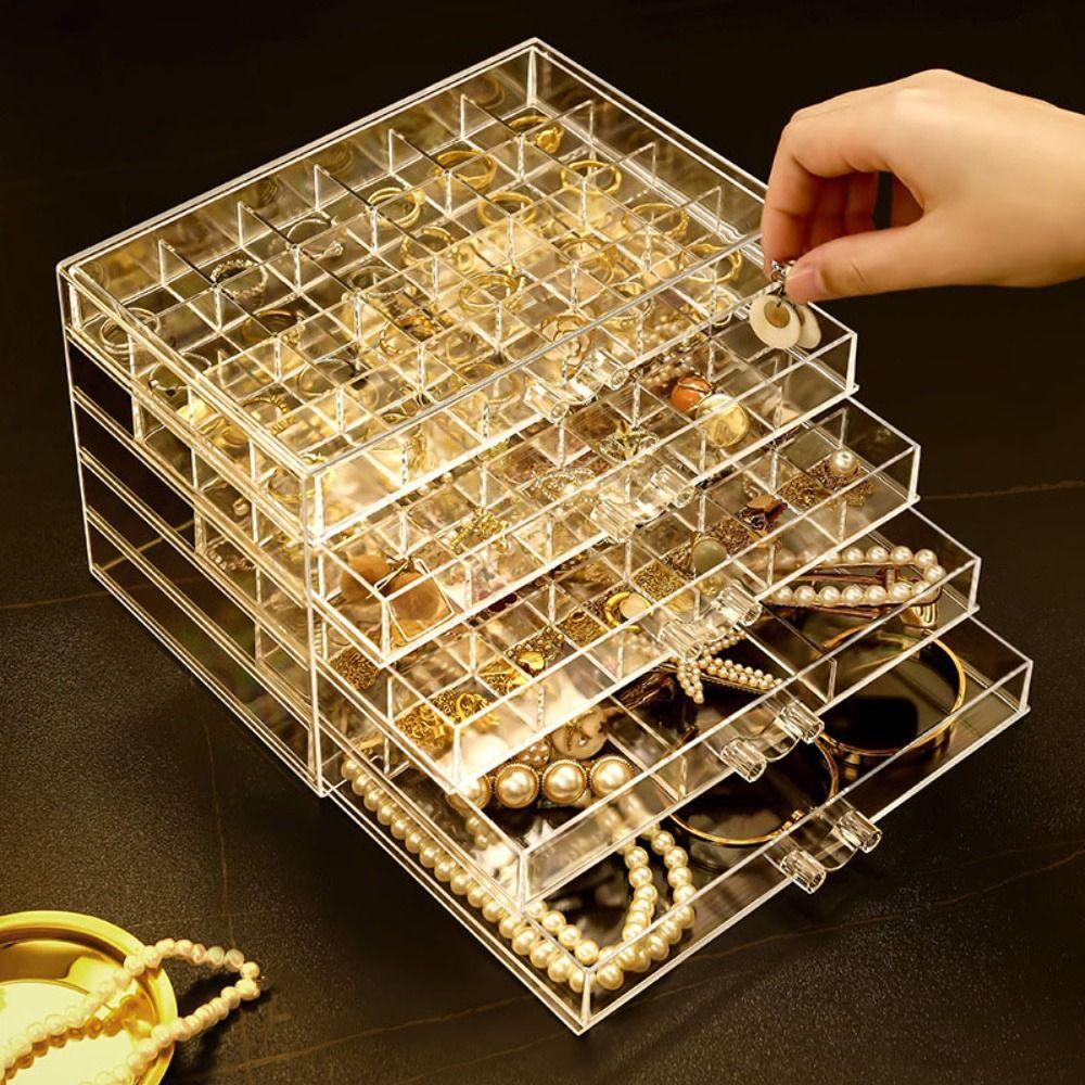 Acrylic Jewelry Storage Box Drawer Style Jewelry Sorting Box Jewelry Transparent Box Bathroom