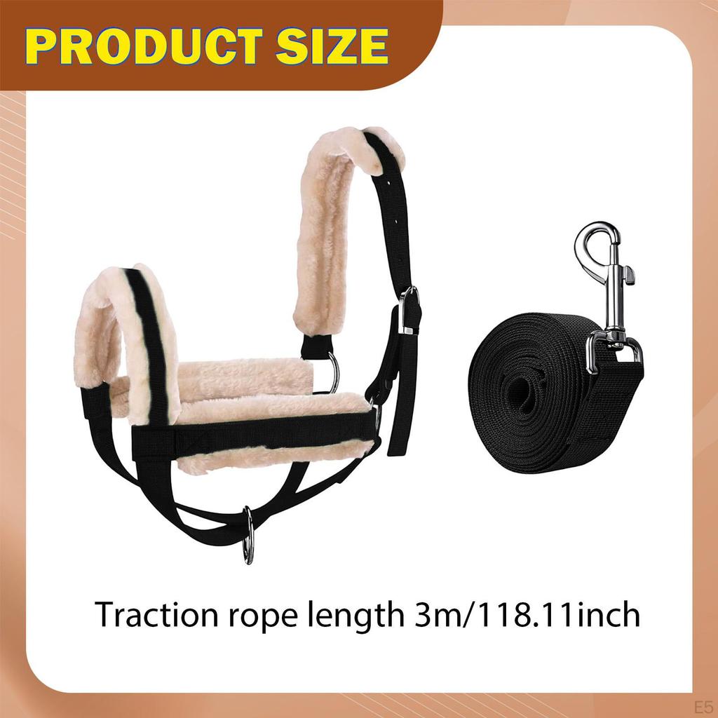 Cattle Bridle And Leading Rope, Calf Bridle, Multi-functional Barn Essential, Male Reins for Horses