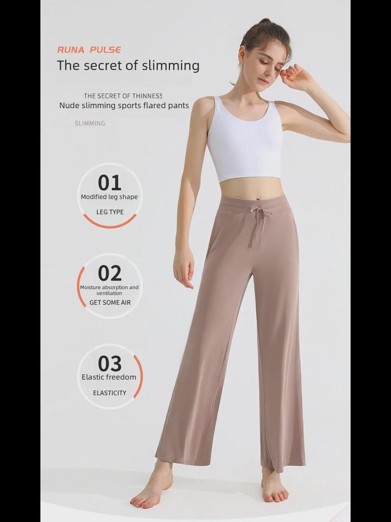 PLUS Modal-Hose mit weitem Bein, drapiert, elastischem Bund und Kordelzug für Freizeitsport oder Yoga