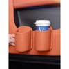 PU Leather Car Cup Holder Storage -2-in-1 Car Beverage Holder and Storage Box High-End Car Storage for Mobile Phones/Keys/Coins Cup Holders 5