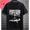 Funny Zipline This Is How I Fly Ziplining Graphic TShirt Pure Cotton Round Neck Short Sleeve Casual Sports Outdoor Tshirt