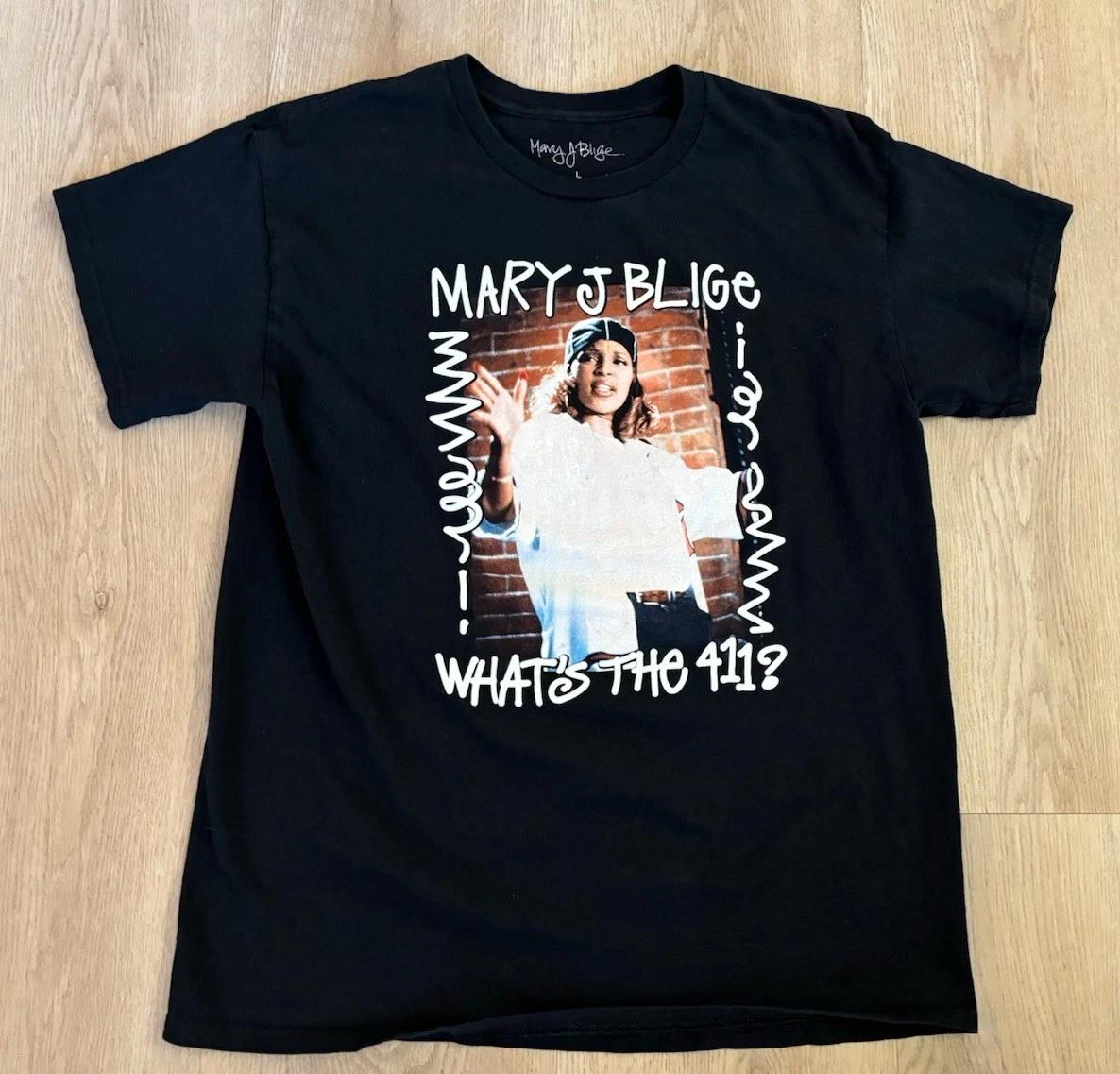 

Official Mary J Blige What’s The 411 100% Cotton T-shirt Mens Tees Top Black Large 2023 Graphic Tee EUC 4XL