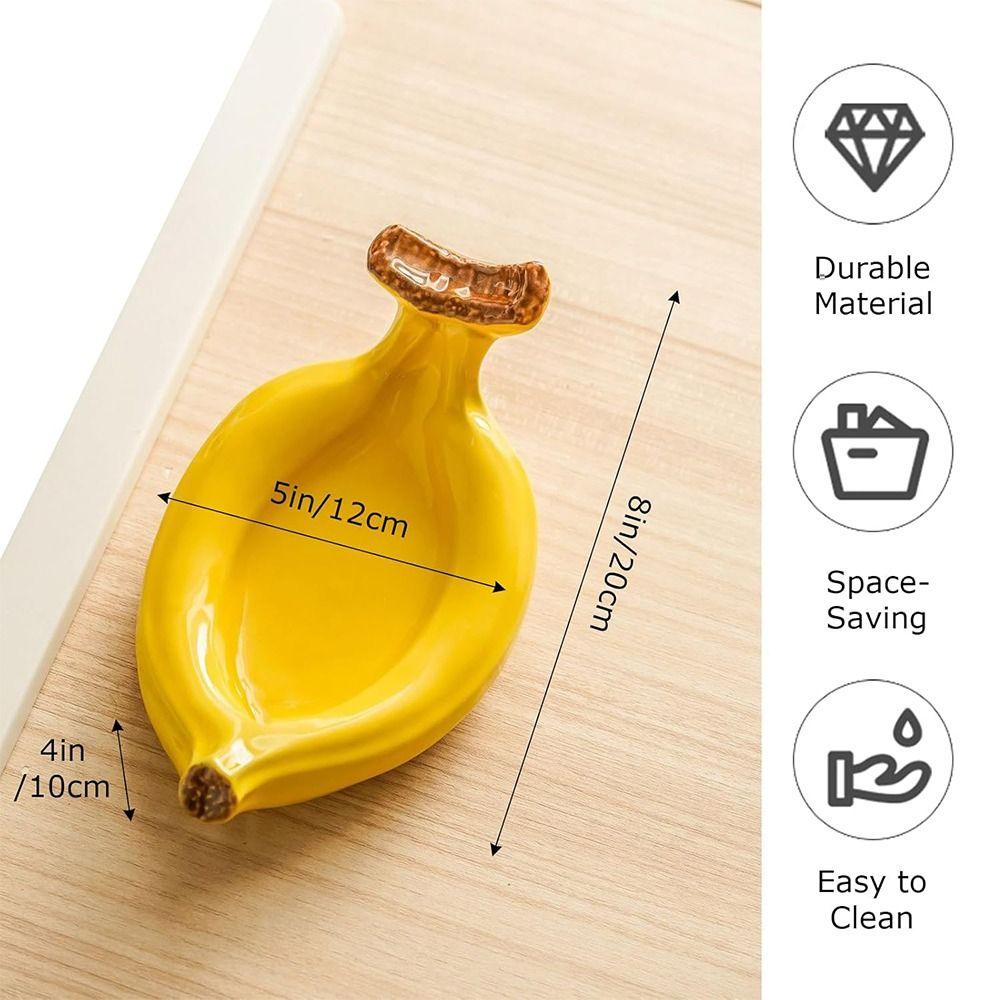 Creative Fun & Unique Banana Soap Dish Anti-Slip Water Draining Design Draining Soap Holder Soap Tray Home Decor