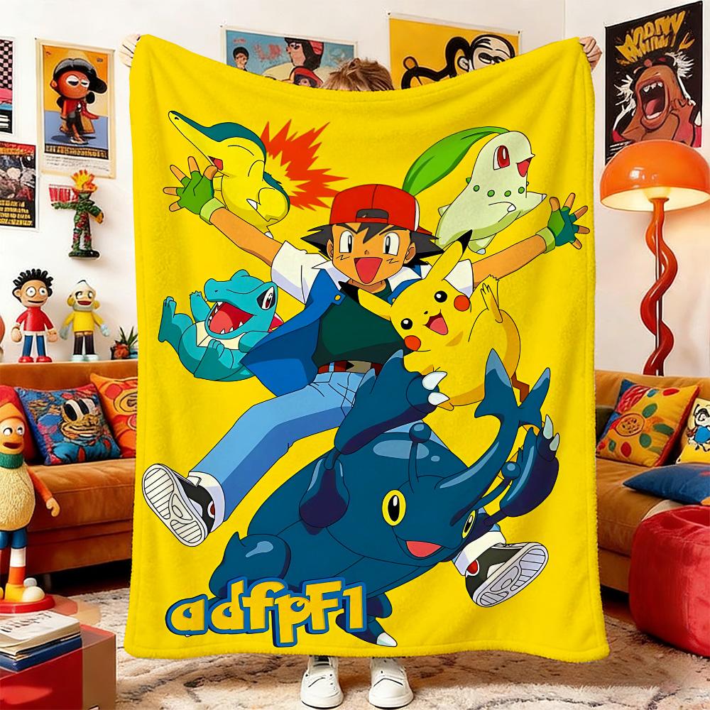 

P-Poke-mons Throw Blankets for Bed Nap Blanket Home and Decoration Bedspread the Anime Sofa Bedspreads Picnic & Throws Double 75cmx90cm