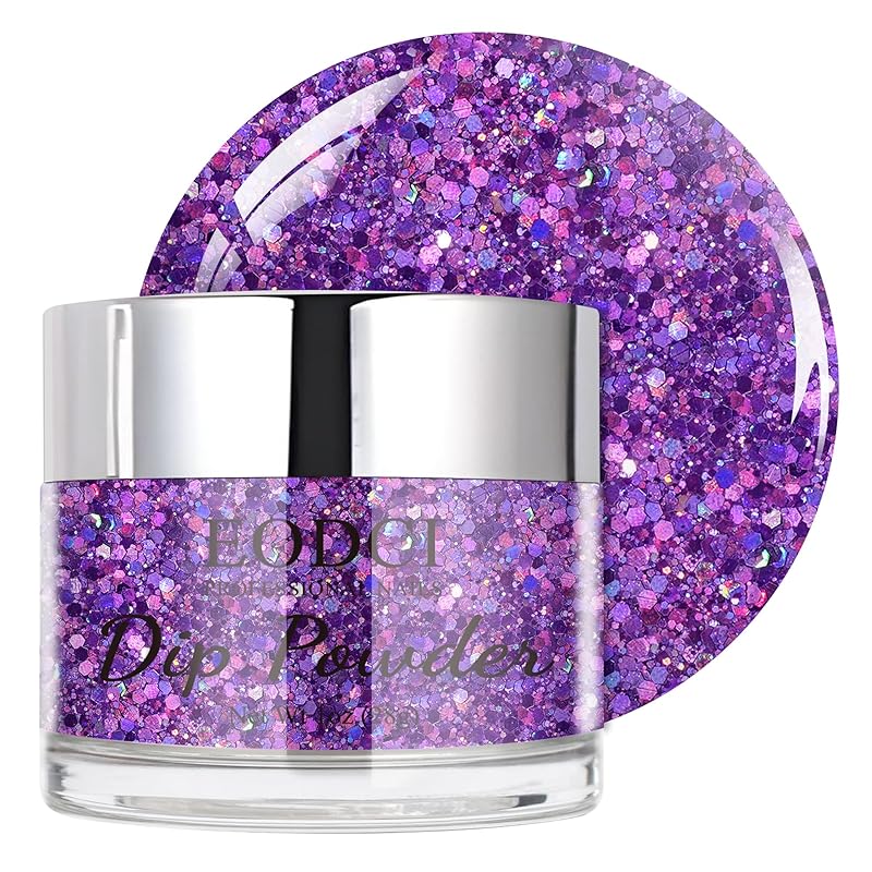 Green Glitter Glitter Nail Dip Powder, Dipping Powder - No Needed Nail Lamp Curing - Long Lasting Nail Manicure Colors - Nail Color for Professionals