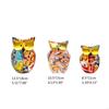  Modern Painted Owl Statue Resin Ornament Water Transfer Colorful Animal Sculpture Figurines Home Decoration