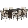 VidaXL Ensemble à Manger de Jardin avec Coussins 7 pcs, Table et Chaise de Terrasse, Meubles de Patio, Mobilier d'Extérieur, 3212058