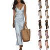 Vestido Casual Solto de Cetim da Moda Feminino