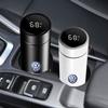 500ml Stainless Steel Car Emblem Intelligent Temperature Cup Coffee Cup For VW Polo Golf Jetta Beetle CC Tiguan Touran Passat MK7 MK5 B5 B6