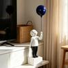 Boy Figurine with Balloon Nordic Style Ornament Minimalist for Entryway, Cabinet