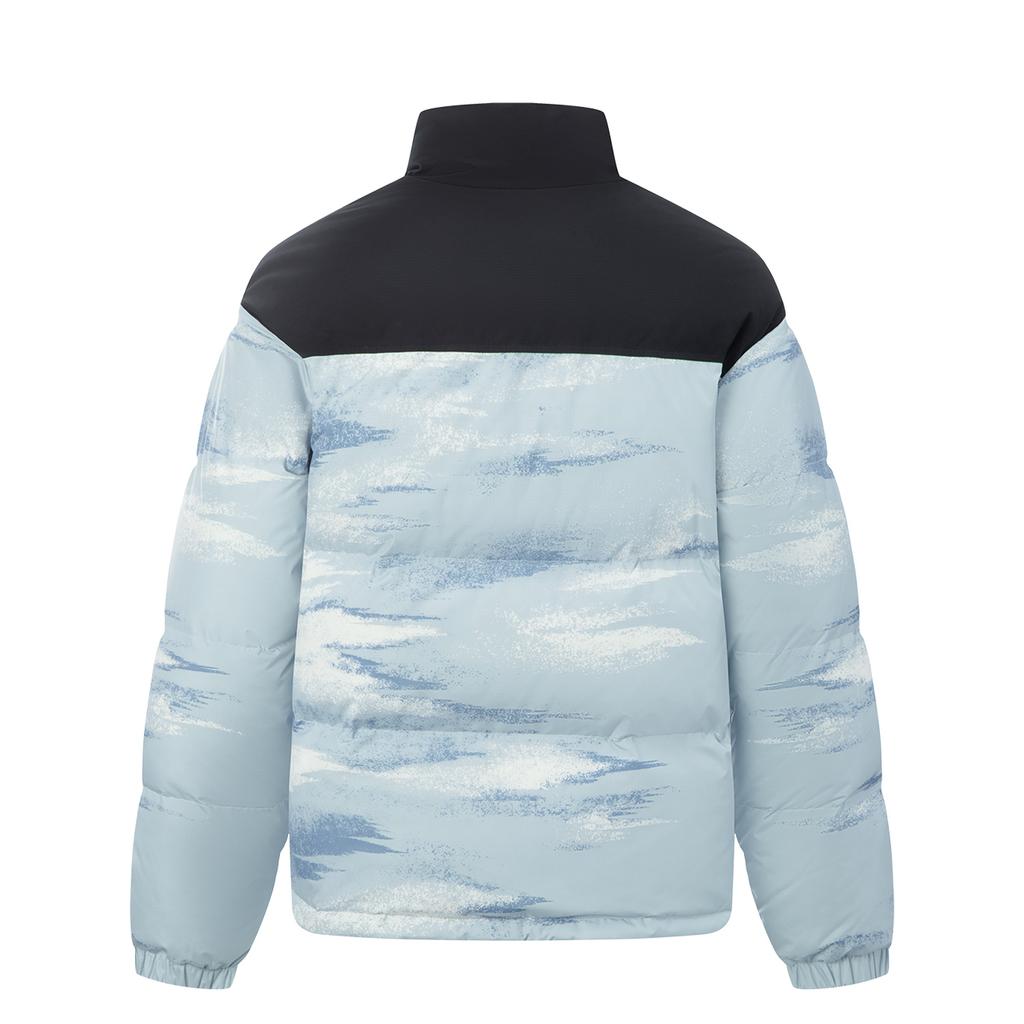 Li Ning Hot Pot Down Jacket Series Sports Fashion Versatile Casual Simple Comfortable Warm Short Stand Collar Thick Printed Down Jacket AYMV433-12