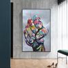 Graffiti Street Art Power of First Art Leinwand Poster und Drucke Abstrakte Kunst Gemälde an der Wand Bilder Home Decor Cuadros