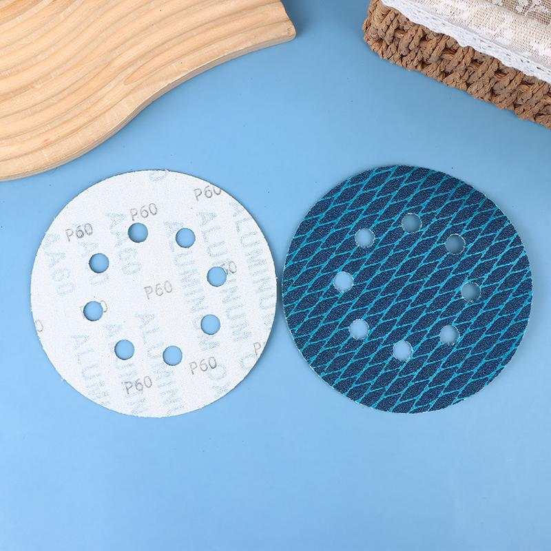 10Pcs Of 5-Inch 8-Hole Diamond-Shaped Sanding Discs With Adhesive Backing, Available In Grits 60-400 For Woodworking