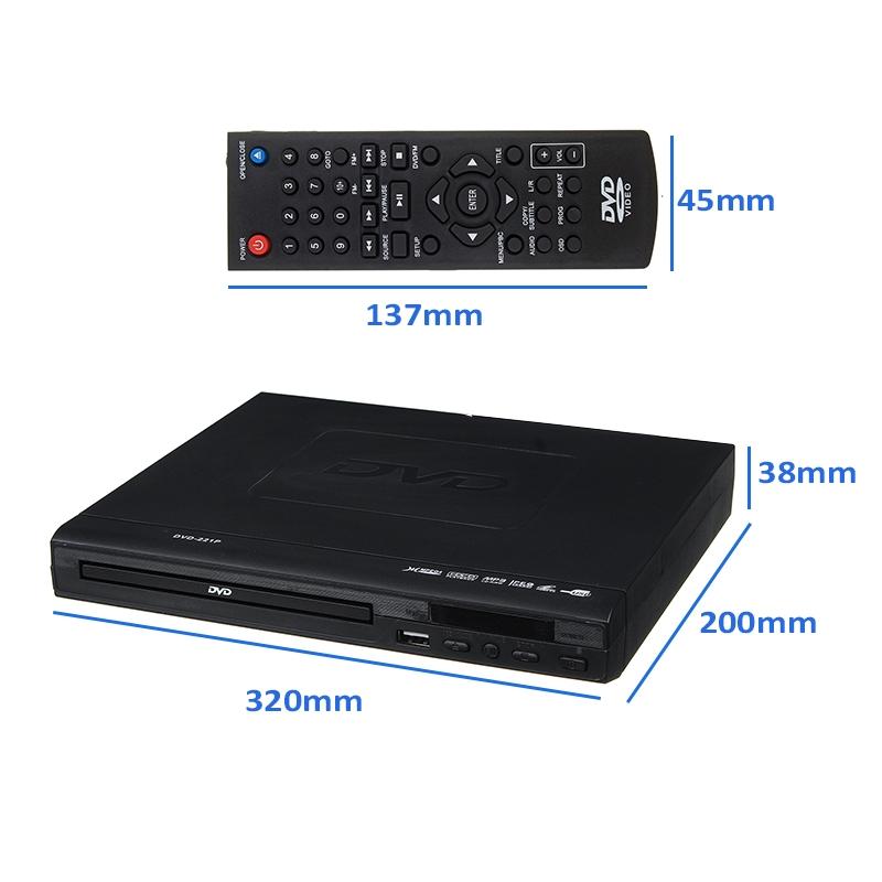 Multi System 1080P DVD Player Portable USB 2.0 3.0 DVD Player Multimedia Digital DVD TV Support HDMI CD SVCD VCD MP3