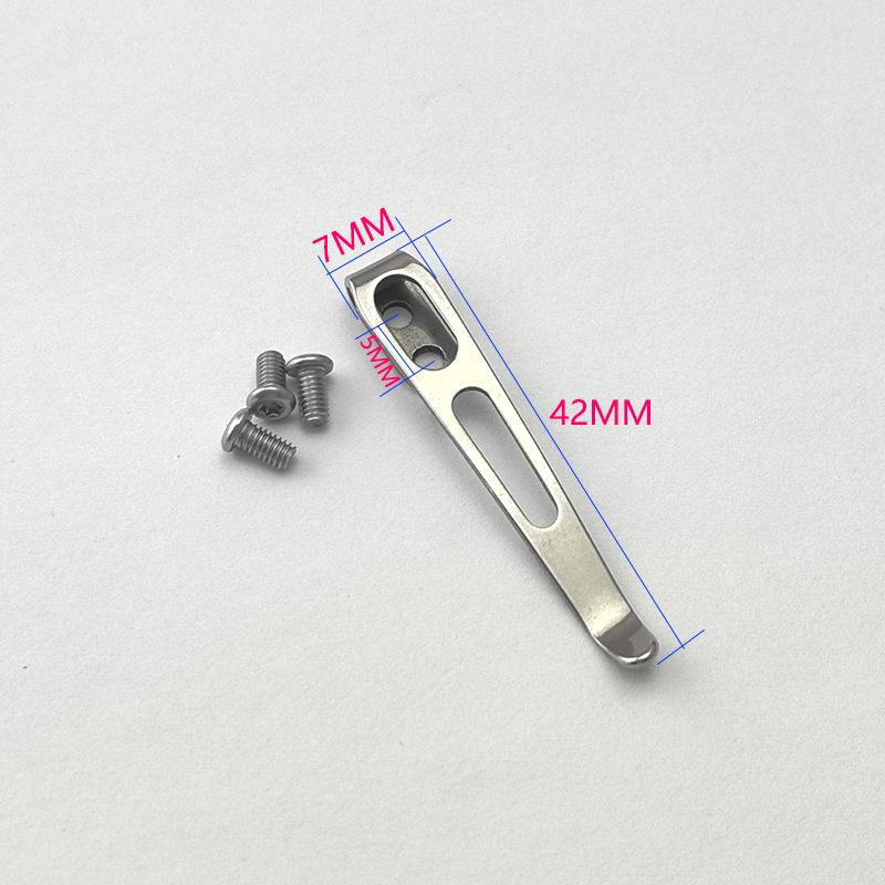 Stainless Steel Back Clip for DIY Folding Pocket Knife Tool DIY Accessories Back Clip Custom Folding Knife Back Clip Holder