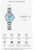 Silver Brand Edelstahl Blau Uhr für Damen Damenarmbanduhr, Wasserdicht, Name, Stilvoll, Business, Stahl, Luxus, Geschenk, Schlicht, Niedlich,