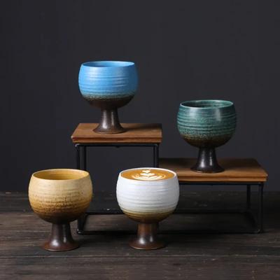 Kreative Retro Keramik Kaffeetasse, Espressotasse, Chinesische Kung Fu Teetasse, Keramik Teeschale, Nachmittagstee Tassen, Kelchtassen, 1 Stück