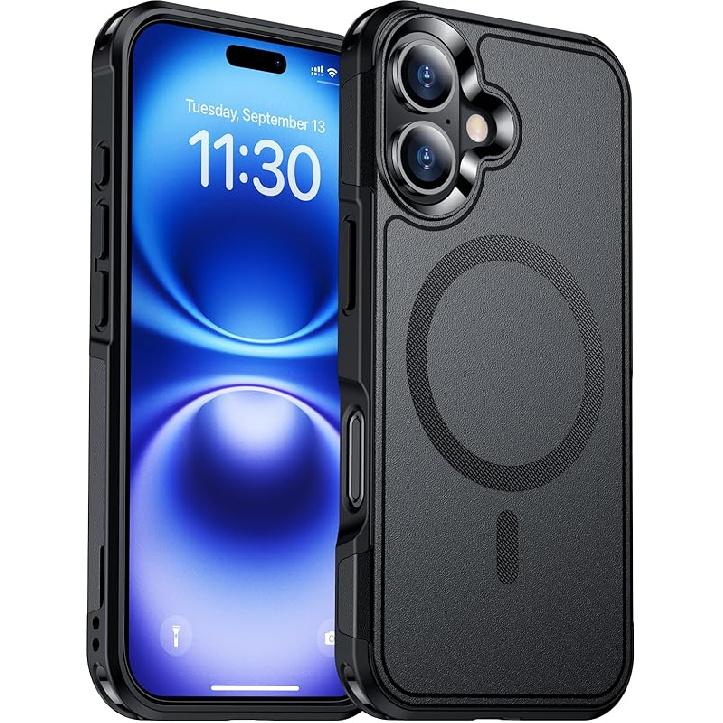 Temdan Designed for iPhone 16 Case Magnetic,[Compatible with Magsafe][Military Grade Drop Protection] Dropproof Heavy Duty Tough Rugged Shockproof for iPhone 16 6.1