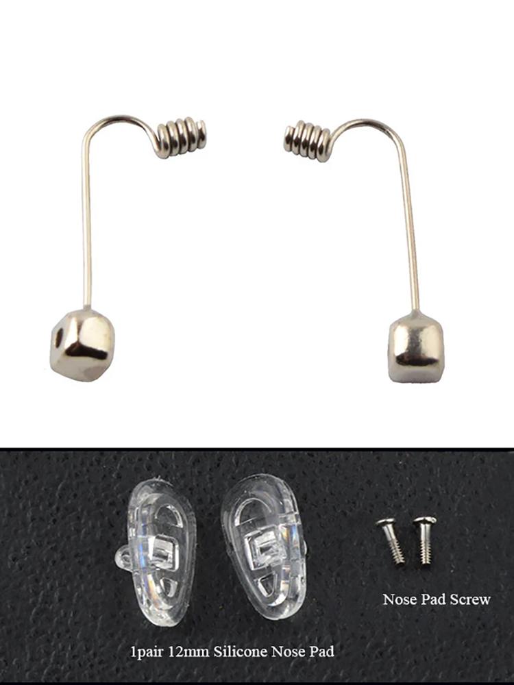 

1pair Eyeglasses Nose Pad Arm With Nose Pad And Screw Holder Glasses Repair Accessories