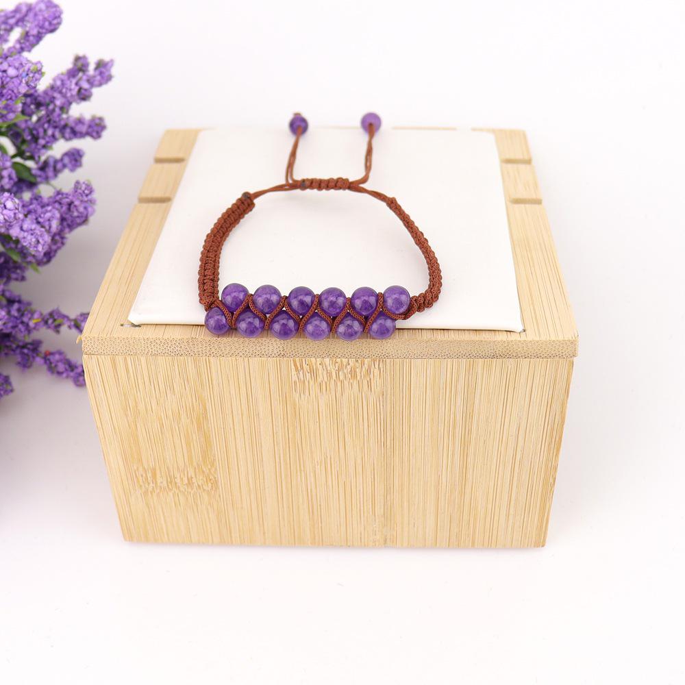 Bohemian Handwoven Double Row Crystal Stone Bracelet B102