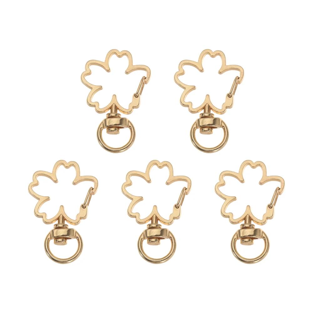 5pcs Metal Key Pendant Key Ring DIY Keychain Lobster Lobster Clasp Hooks Trigger Clips Buckles Snap Hook