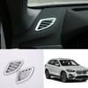 For BMW X1 2016- F48 ABS Silver Dashboard Air Outlets Vent Cover Trim 2pcs