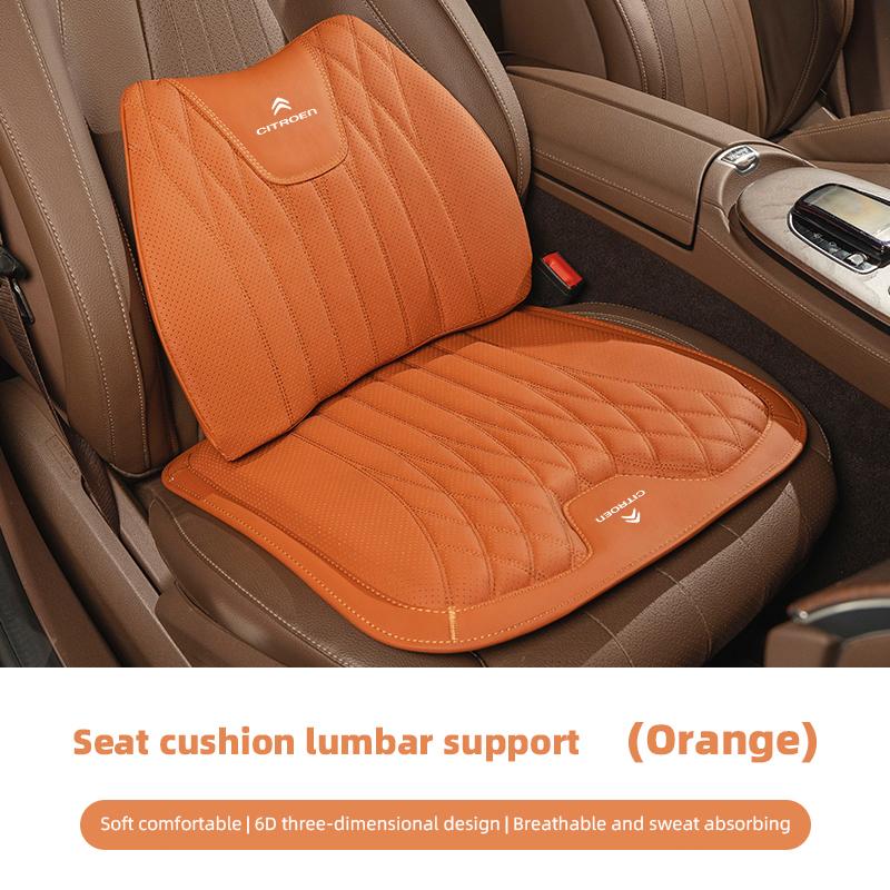 Autositzkissen Atmungsaktiv Anti-Rutsch-Pad Lendenwirbelstützkissen für Citroen C4 C3 C5 C5X e-C4 X e-C3 C-Elysee Berlingo C1 C6 C2