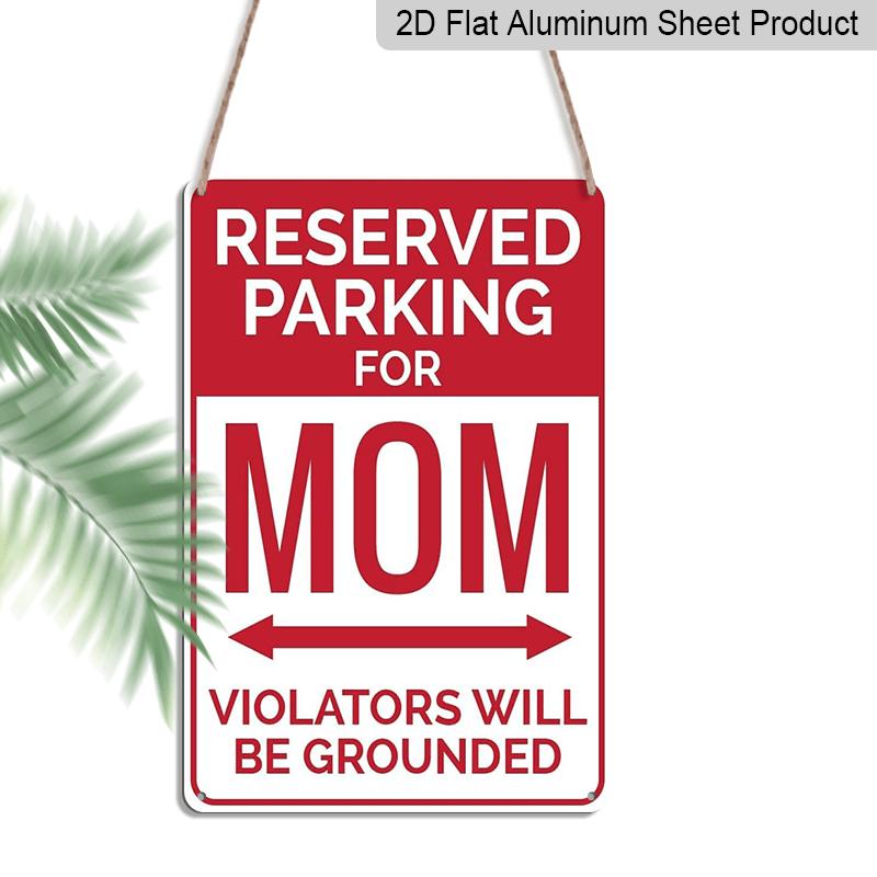 2D Flat Mom Parking Sign Mothers Day Aluminium Sign Mom Sign Sign for Mother Metal Parking Sign Vintage Wall Decor Aluminium Sign 8x12Inch 20*30cm