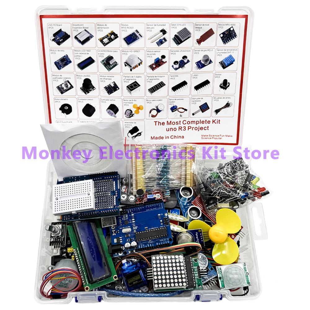 The Most Complete Kit for arduino Uno/R3 Board Programming Project DIY Electronics Laboratory Smart Beginner Kit for ATmega328P