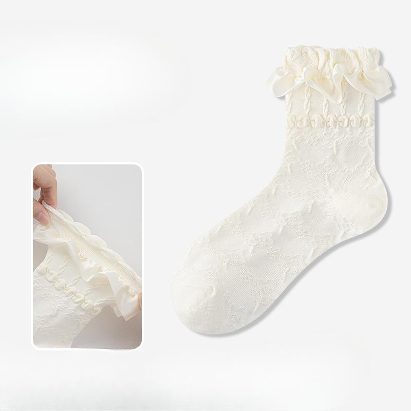 

Женские летние кружевные сетчатые дышащие влагоотводящие дезодорирующие антибактериальные хлопковые носки 1 pair