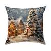 Christmas Themed Winter Street Houses Cushions Pillowcase Cushion Cover Throw Pillow Sofa Decoration Pillowcover Home Car Decor