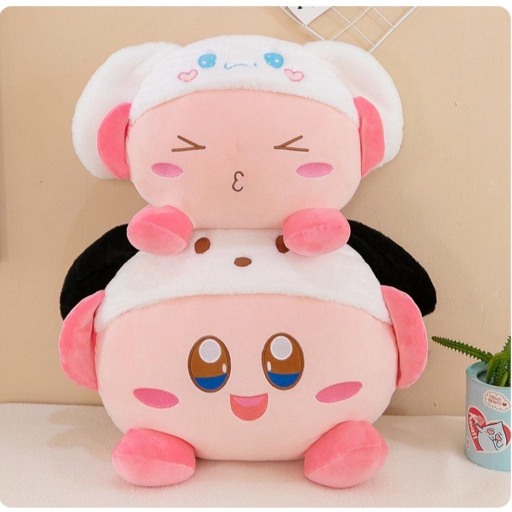 Cute Cartoon Kirby And Cinnamoroll Plush Pillow Toy For Valentine's Day