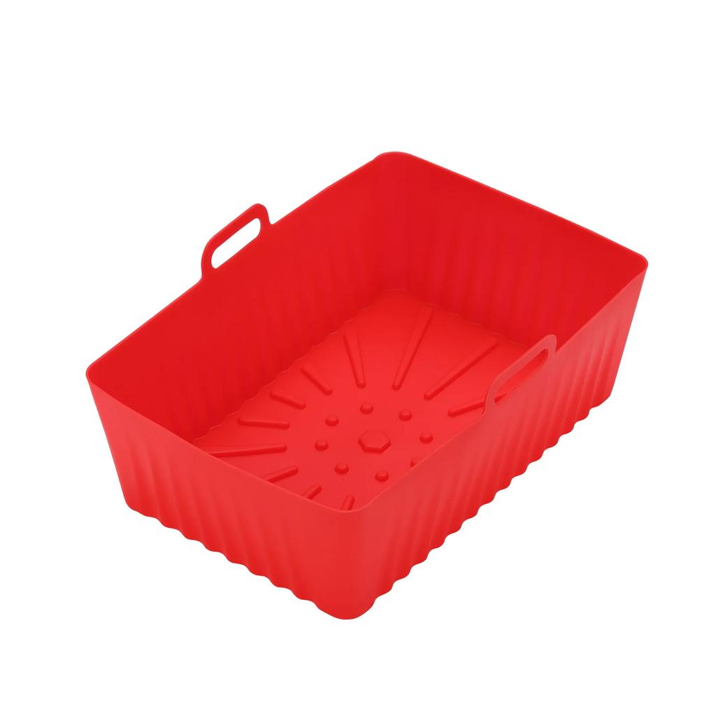1pcs Air Fryer Silicone Tray Rectangle Oven Baking Tray Basket Reusable Liner Insert Dish for Ninja Foodi Pan Accessories