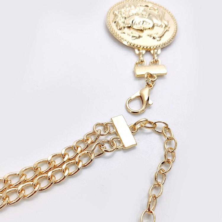 Elegant Waist Belt Aesthetic Head Charm Photo Props Belt for Jeans Dress Belt Body Jewelry Metallic Chain