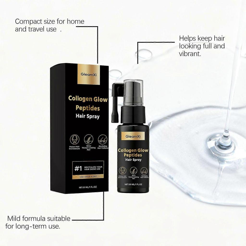 #1-5x Spray Capillaire Collagen Glow Peptides soin capillaire spray ingrédients doux hydratant
