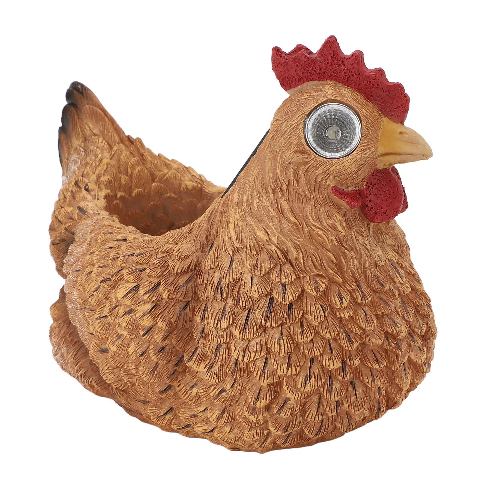 

Цветочный горшок в форме курицы, из смолы, для суккулентов, с автоматическим светочувствительным солнечным светом для уличного сада коричневый