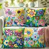 Flower And Butterfly Design Digital Printing Pillow Cover Short Plush Suitable Living Rooms Bedrooms Sofas Throw Cushion Cover