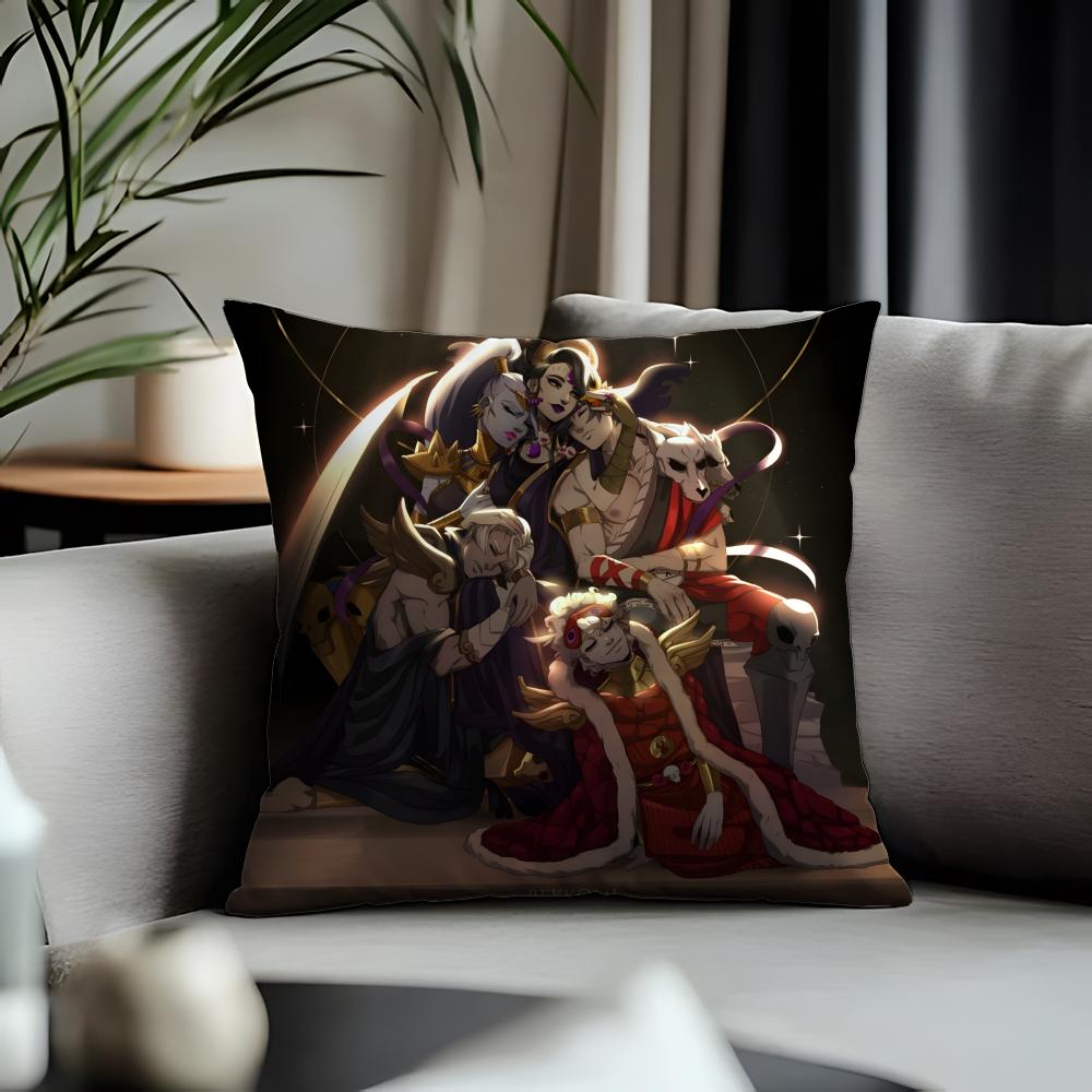 New HHadesead Cushion Cover Antidustmite Pillowcase Invisible Zipper Silky Short Plush Sofa Cushion Cover
