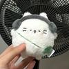 Four-leaf Clover Headphones Cat Keychain Backpack Ornaments Cat Plush Doll  Handbag Charm